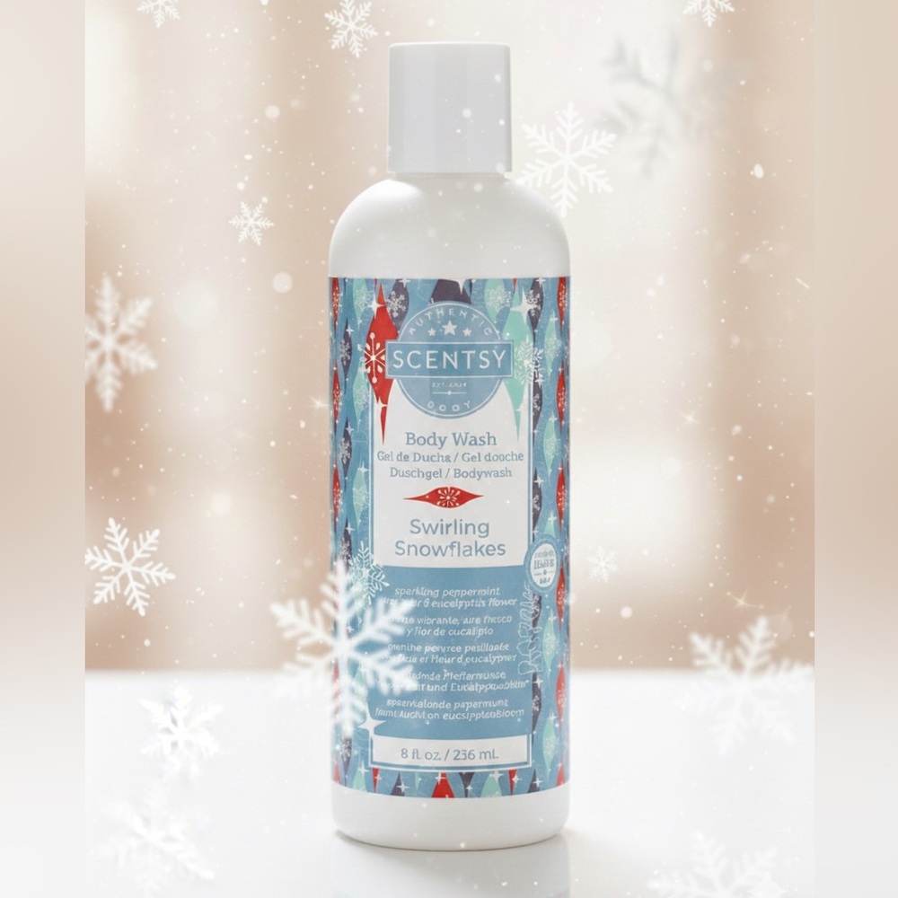 3/$30✨🆕❄️Scentsy Swirling Snowflakes Body Wash❄️ 8 fl. oz
